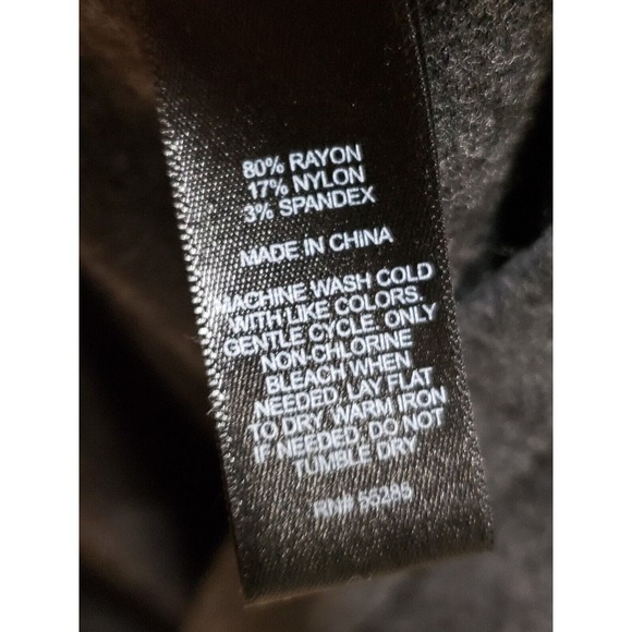 Express Women's Black Gray Round Neck Long Sleeve Knee Length Dress Small Petite - Picture 8 of 10